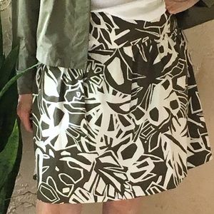 Ralph Lauren Tropical Print Fit-and-Flair Skirt